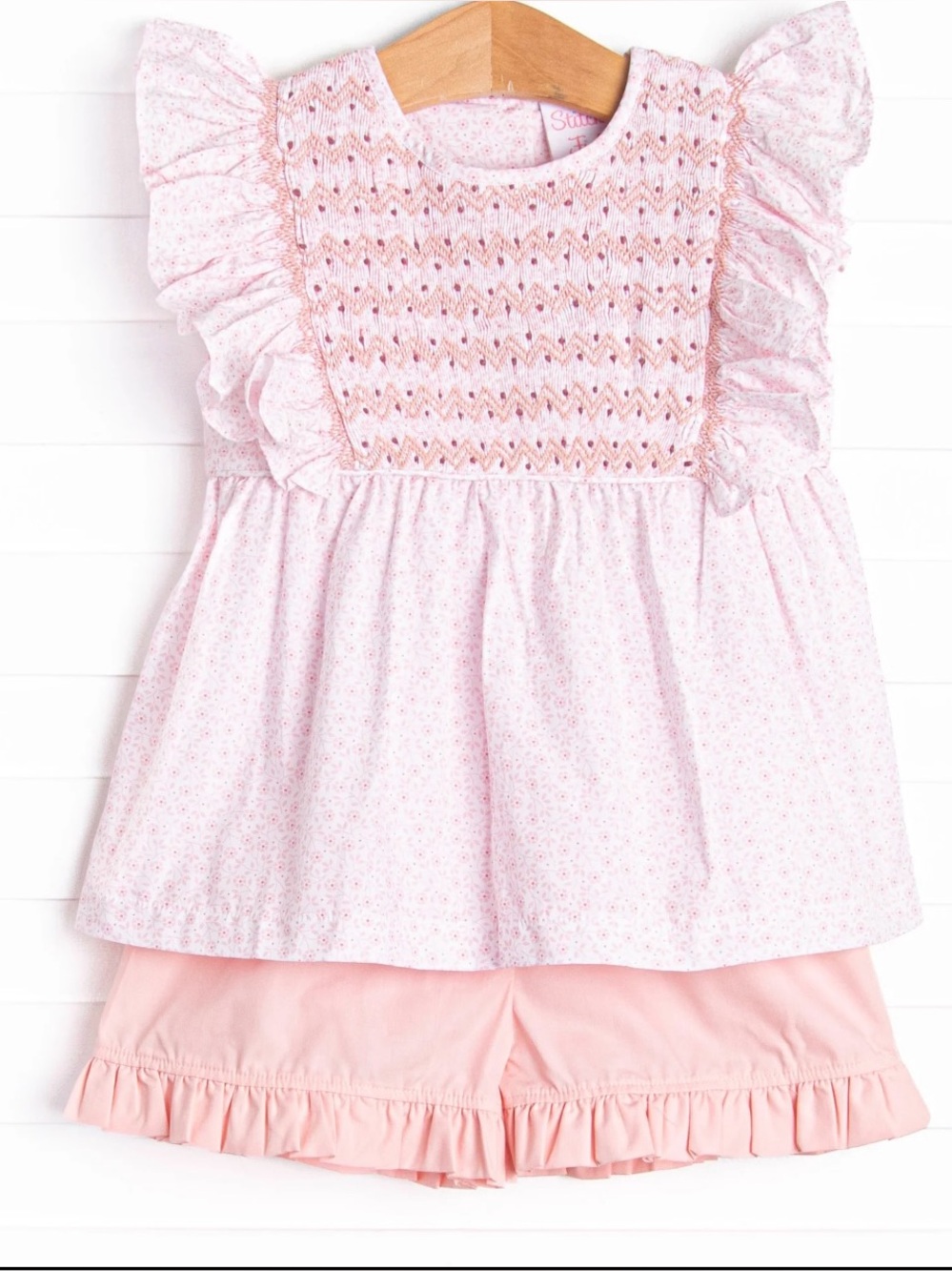Smocked Ruffle Two-Piece Set
